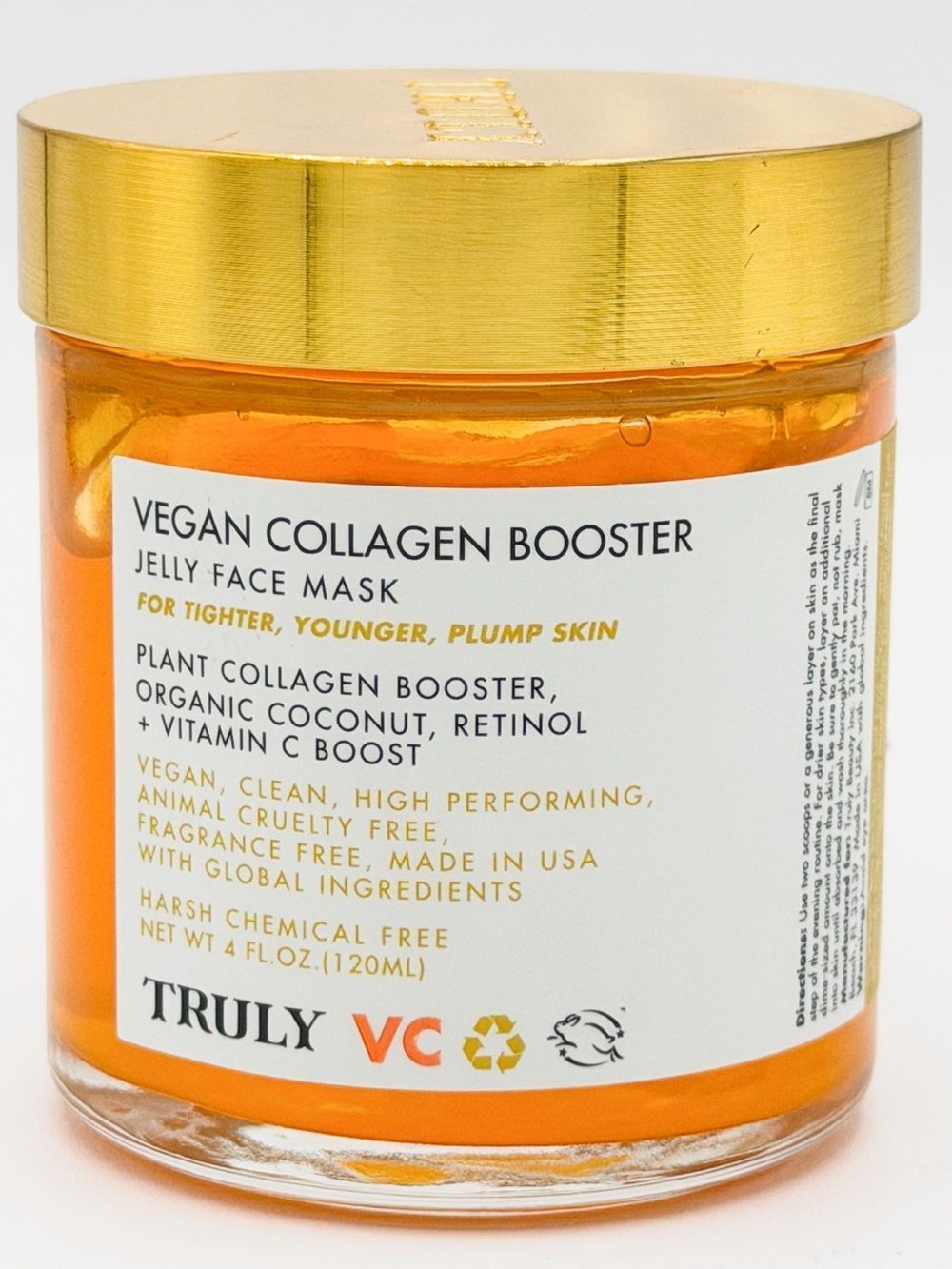 NWT TRULY VEGAN COLLAGEN BOOSTER JELLY FACE MASK FOR TIGHTER, YOUNGER PLUMP SKIN